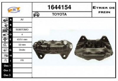 SNRA 1644154 -  Тормозной суппорт