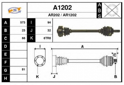 SNRA a1202 -  Приводной вал