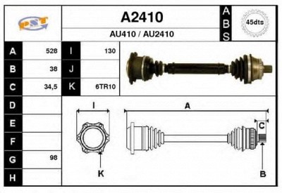 SNRA a2410 - Приводной вал
