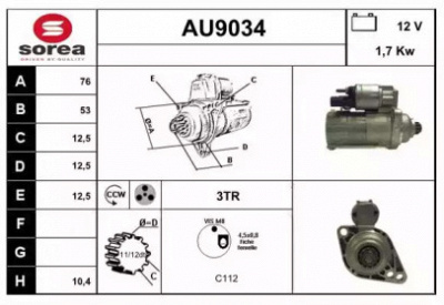 SNRA au9034 - Стартер