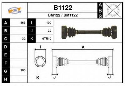 SNRA b1122 - Приводной вал