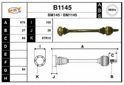 SNRA b1145 -  Приводной вал