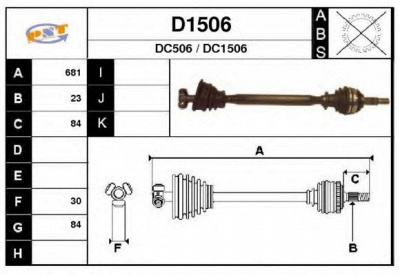 SNRA d1506 - Приводной вал