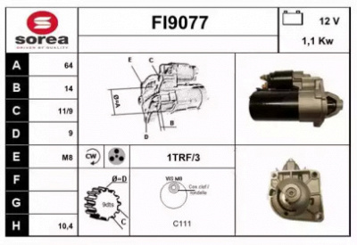 SNRA fi9077 - Стартер
