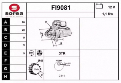 SNRA fi9081 - Стартер