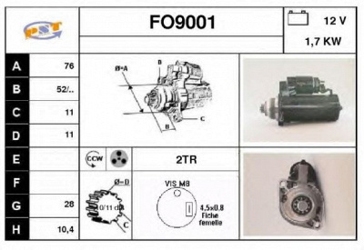SNRA fo9001 - Стартер