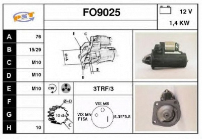 SNRA fo9025 -  Стартер