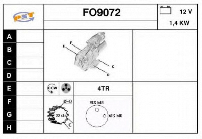 SNRA fo9072 - Стартер