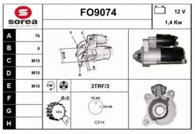 SNRA fo9074 - Стартер