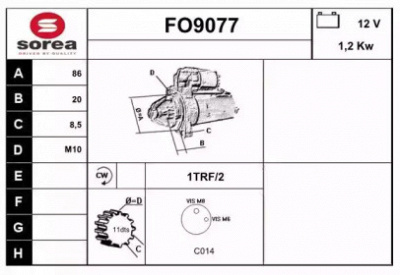 SNRA fo9077 - Стартер
