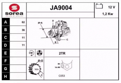 SNRA ja9004 - Стартер