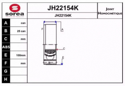 SNRA jh22154k -  Шарнирный комплект, приводной вал