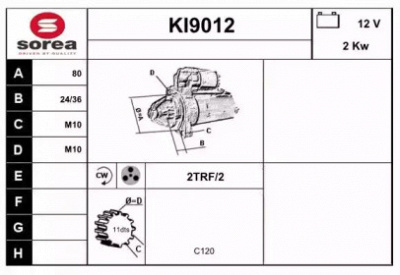 SNRA ki9012 - Стартер