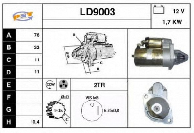 SNRA ld9003 - Стартер