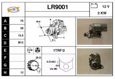 SNRA lr9001 - Стартер