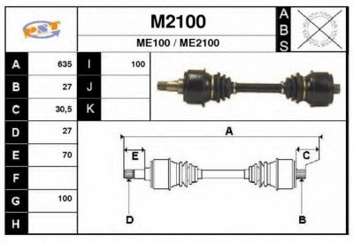 SNRA m2100 - Приводной вал
