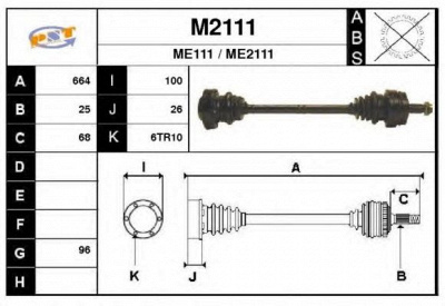 SNRA m2111 - Приводной вал