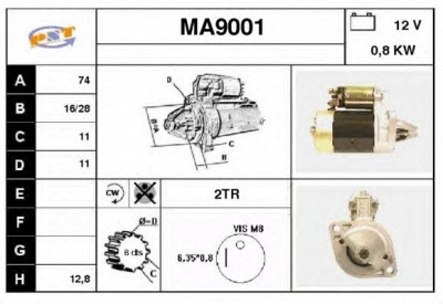 SNRA ma9001 -  Стартер