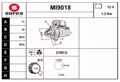 SNRA mi9018 - Стартер