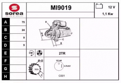 SNRA mi9019 -  Стартер