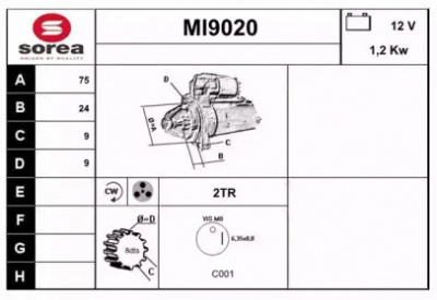 SNRA mi9020 - Стартер
