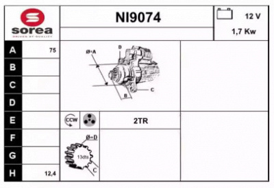 SNRA ni9074 - Стартер