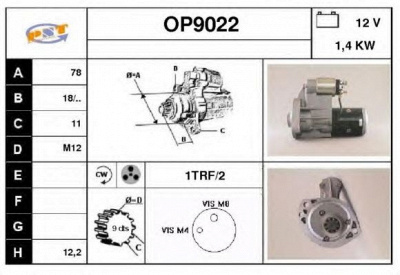 SNRA op9022 -  Стартер
