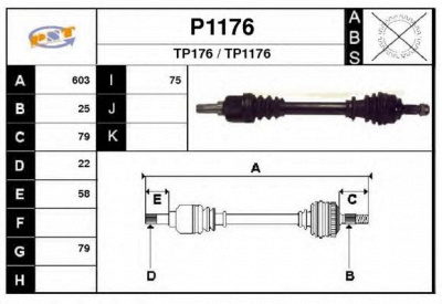 SNRA p1176 -  Приводной вал