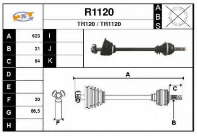 SNRA r1120 -  Приводной вал