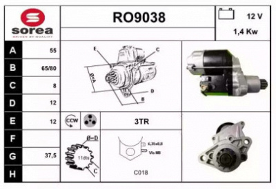 SNRA ro9038 - Стартер