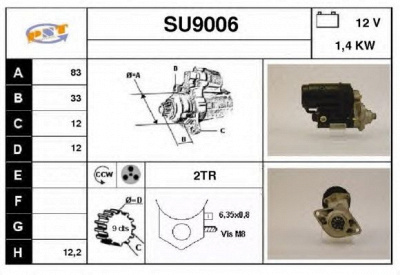 SNRA su9006 - Стартер