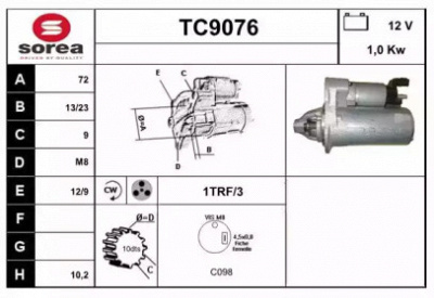SNRA tc9076 - Стартер