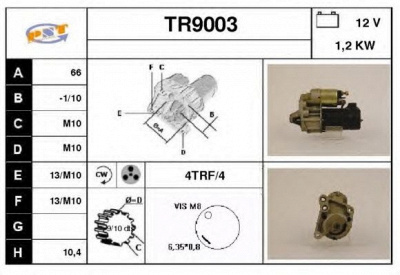 SNRA tr9003 - Стартер