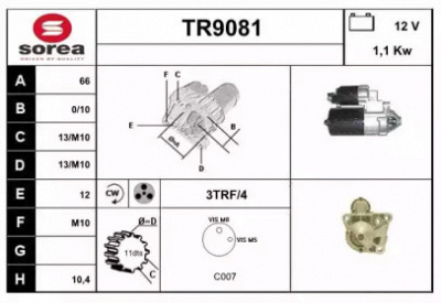 SNRA tr9081 -  Стартер