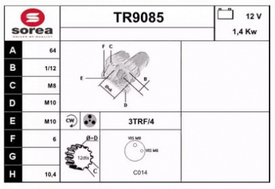 SNRA tr9085 - Стартер