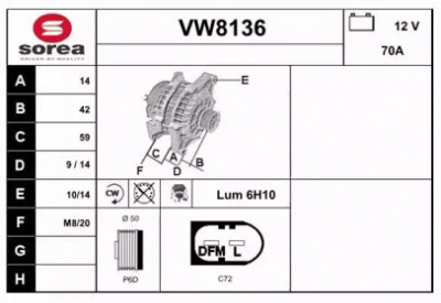 SNRA vw8136 -  Генератор