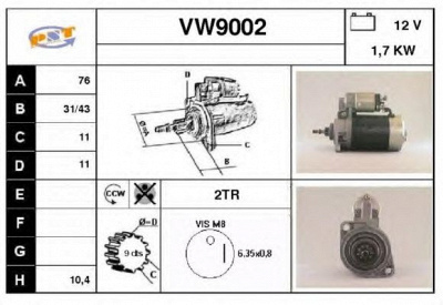 SNRA vw9002 -  Стартер