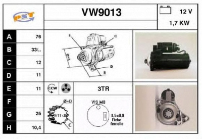 SNRA vw9013 -  Стартер