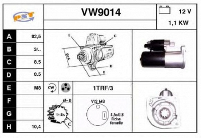 SNRA vw9014 -  Стартер