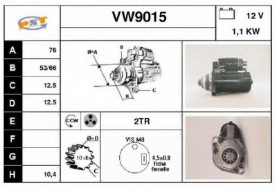 SNRA vw9015 - Стартер