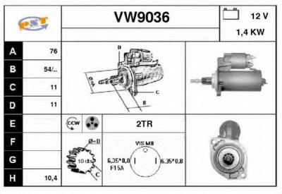 SNRA vw9036 -  Стартер