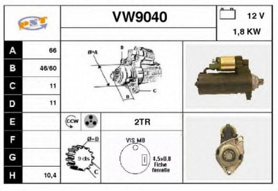 SNRA vw9040 -  Стартер