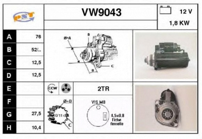 SNRA vw9043 - Стартер