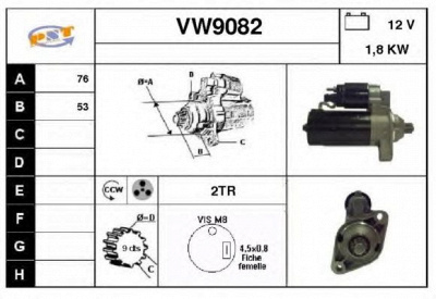 SNRA vw9082 - Стартер
