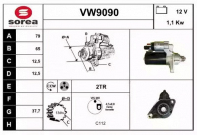 SNRA vw9090 - Стартер