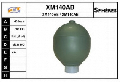 SNRA xm140ab -  Гидроаккумулятор, подвеска / амортизация