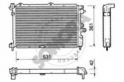 SOMORA 210242 -  Радиатор, охлаждение двигателя