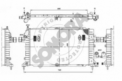SOMORA 211840j -  Радиатор, охлаждение двигателя