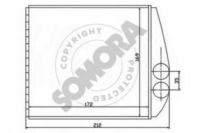 SOMORA 212550 -  Теплообменник, отопление салона