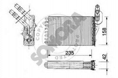 SOMORA 240950 -  Теплообменник, отопление салона